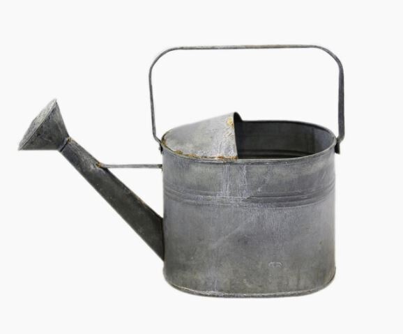 Gray Zinc Oval Watering Can