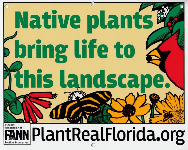 Native Plants Landscape Sign FANN