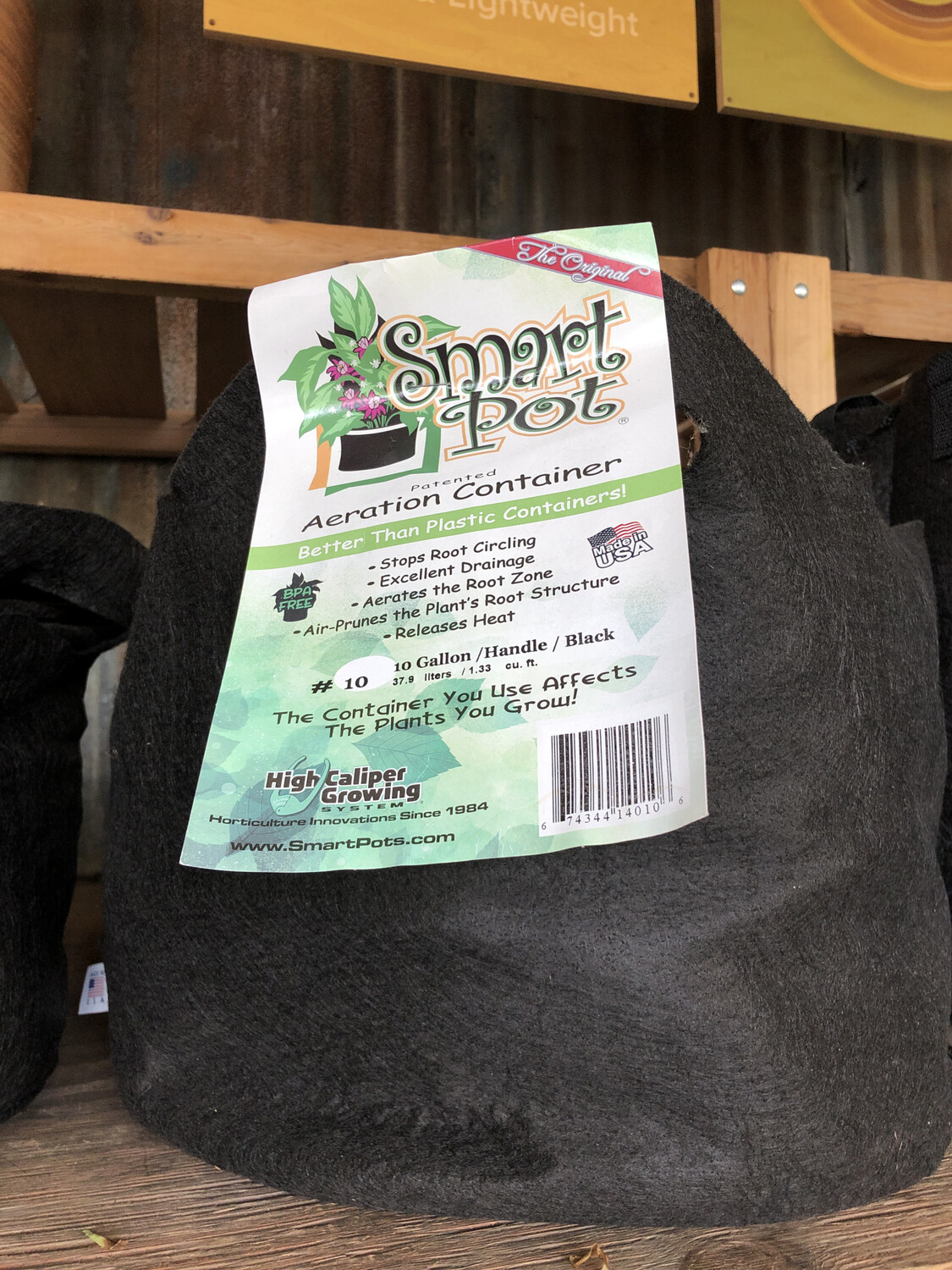 Smart Pot #10 - Black (No Handles)