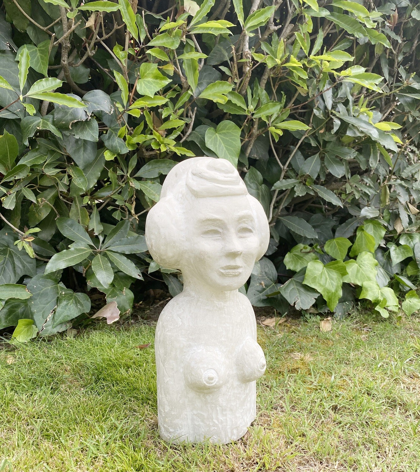 Single Color Concrete Garden Nude Bust 