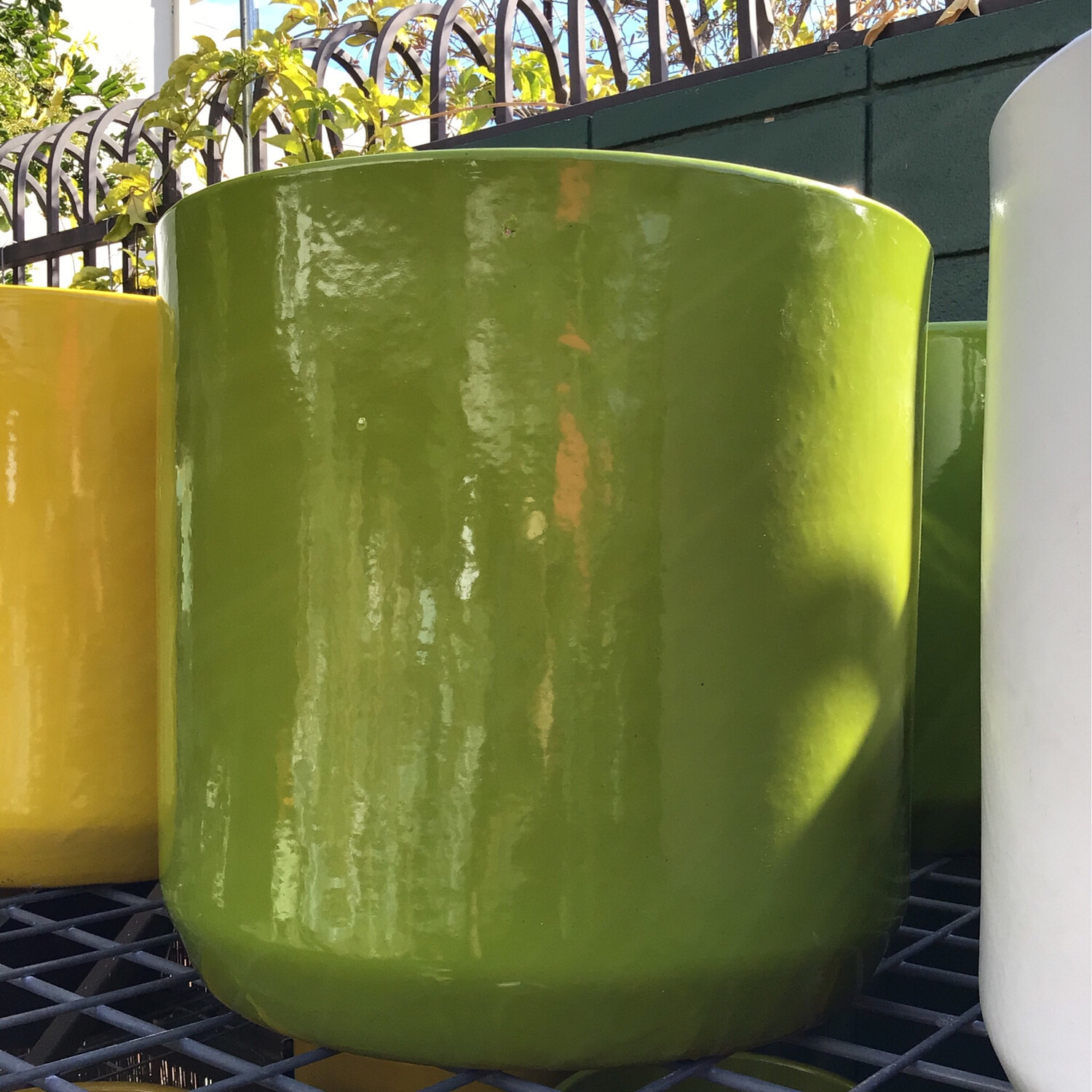 Deep Cylinder - Glazed - 18&quot; APPLE GREEN