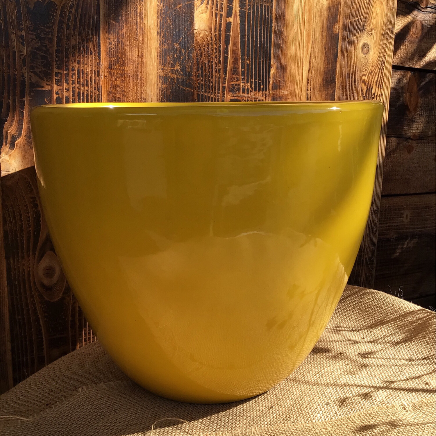 Liberty Bell - Glazed - 12 in  SUNFLOWER YELLOW