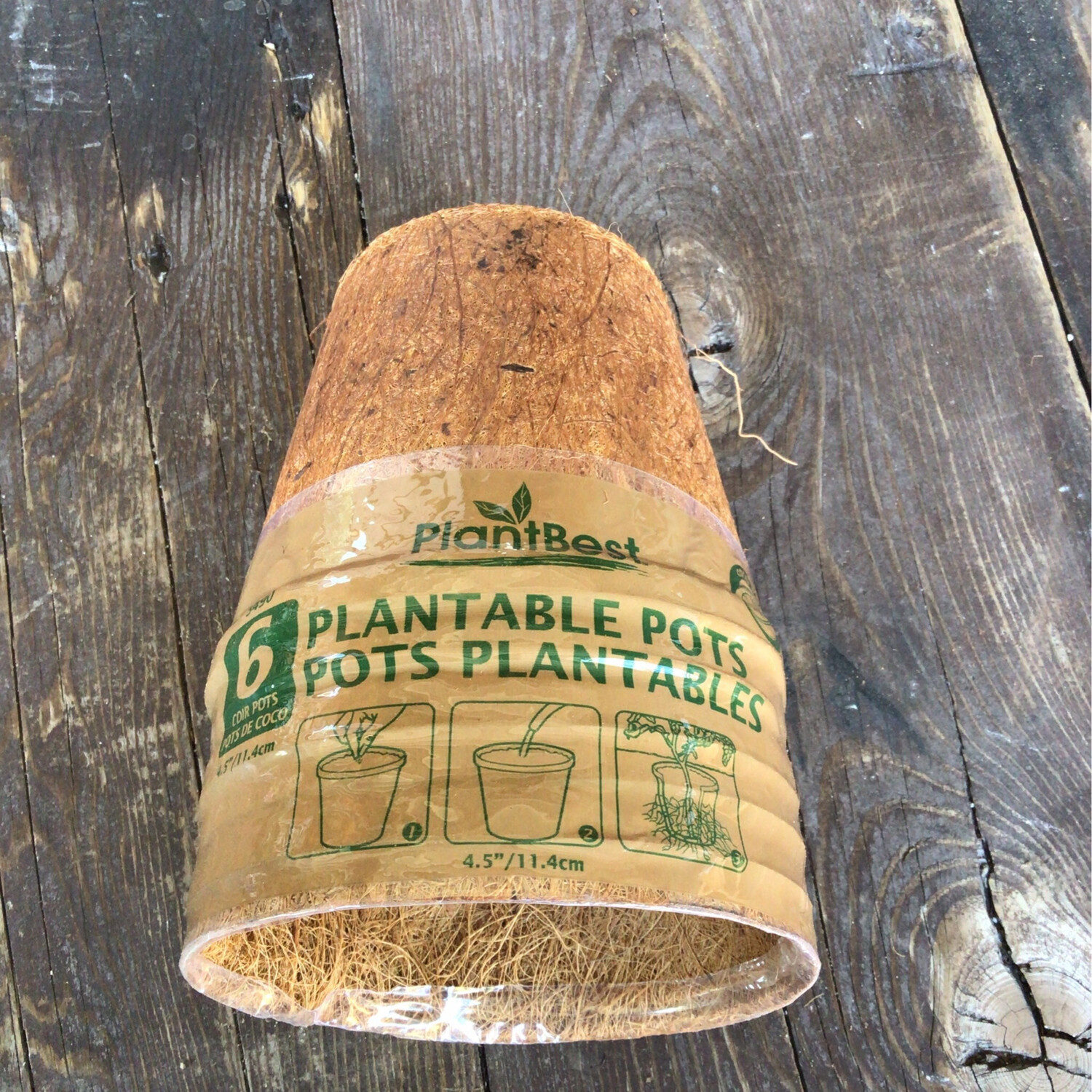 PlantBest - 4.5&quot; FiberGrow Coir Pots 6pk