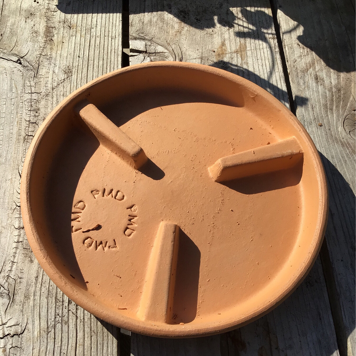Deep Rib Saucer -Buff Clay  8&quot;