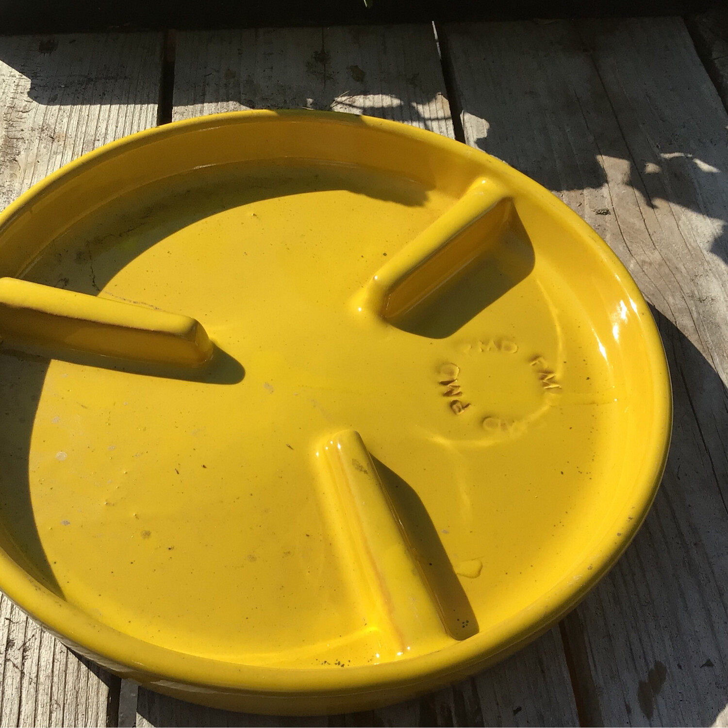 10&quot; Glaze Deep Rib Saucer - SUNFLOWER YELLOW