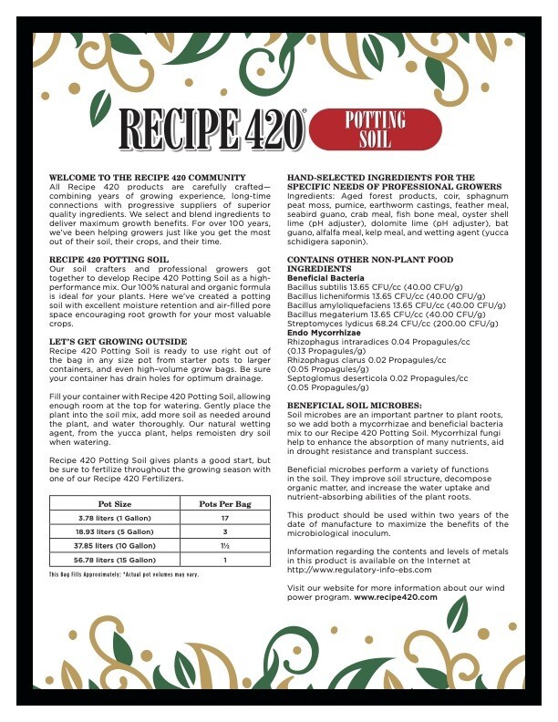 Recipe 420 1.5CF