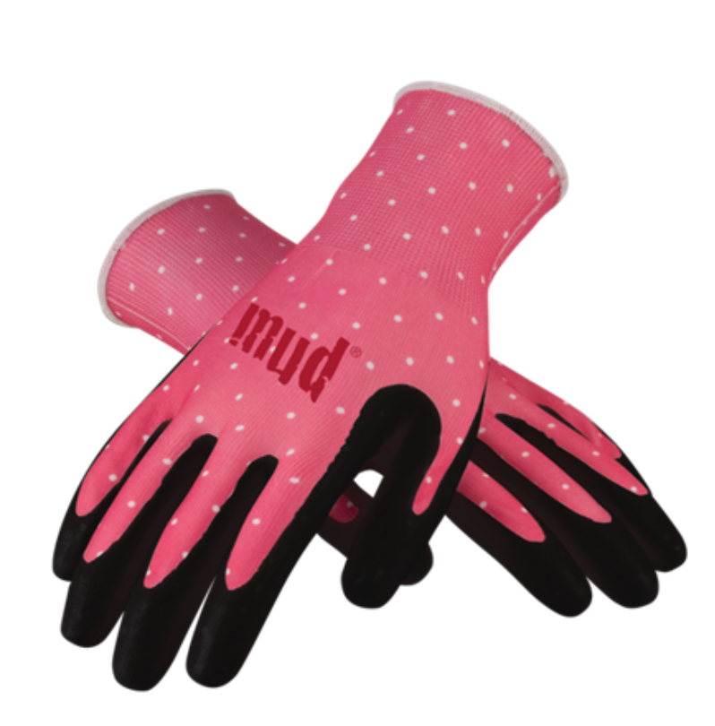 Mud Gloves -Polka grip (HIBISCUS) - MED