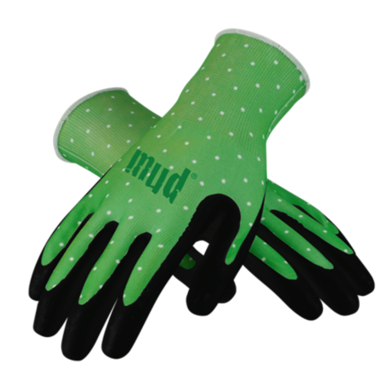 Mud Gloves -Polka grip (GRASS)- XS