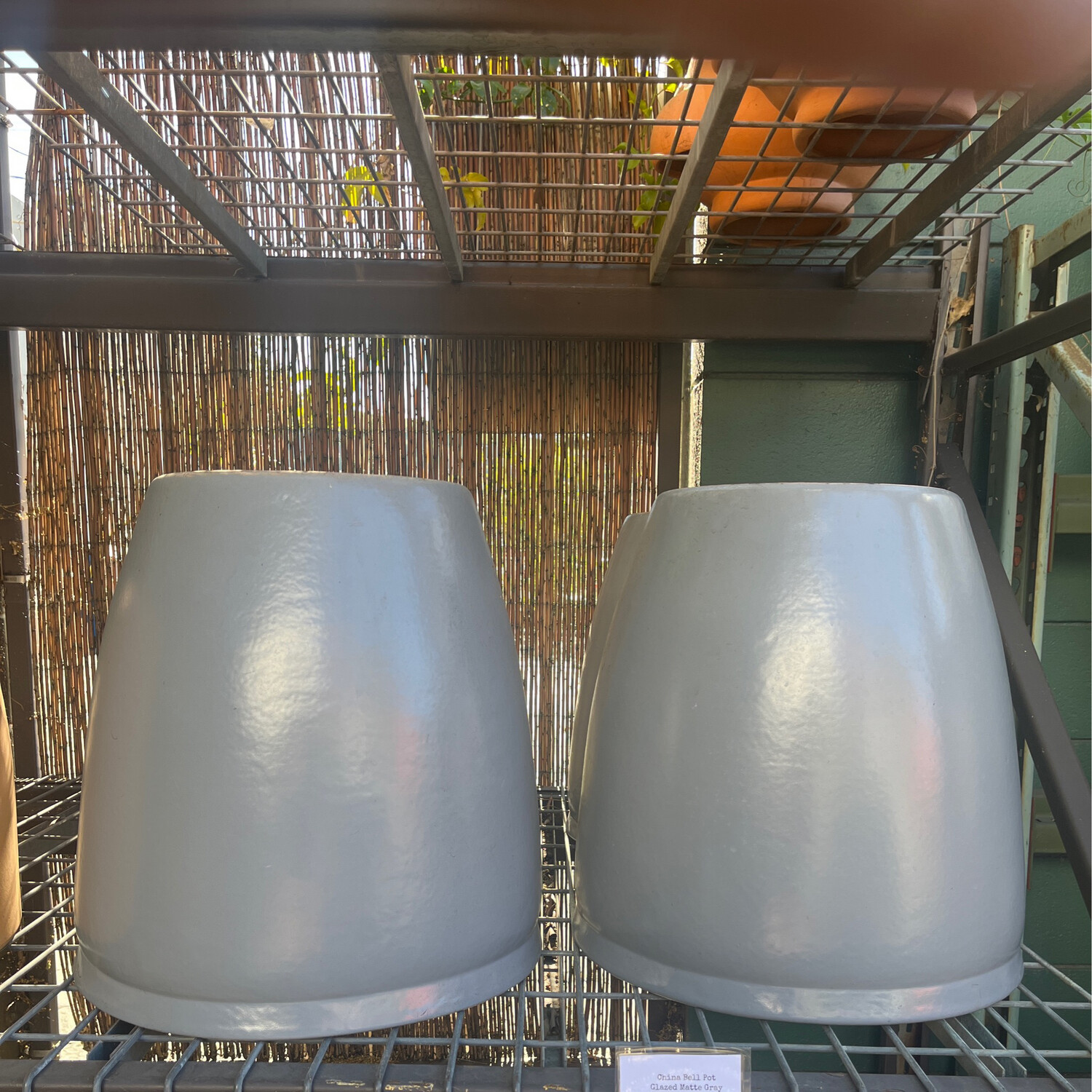 China Bell - Glazed 16&quot; MATTE GRAY