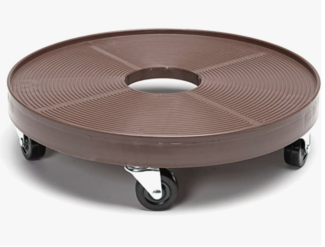Devault Plant Dolly - 16&quot; (Espresso with hole)