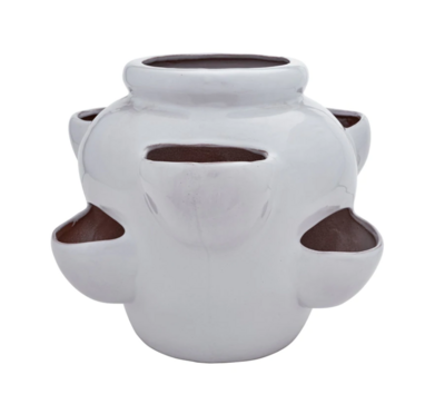 Strawberry Pot - 6 Cup Tall - Matte White