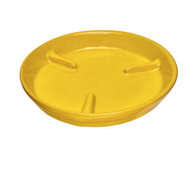 12&quot; Glazed Deep Rib Saucer - Sunflower Yellow