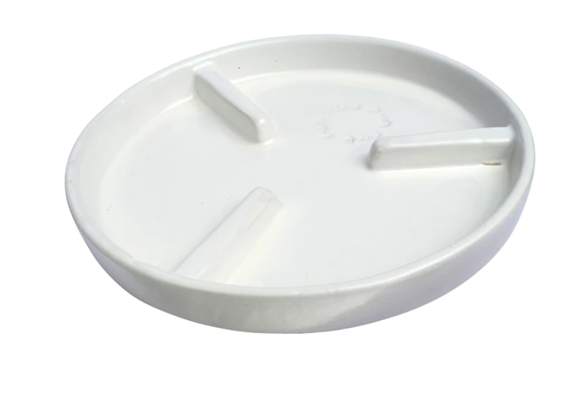 8&quot; Glazed Deep Rib Saucer - Matte White