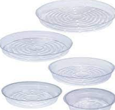 Clear Plastic Saucer - 5&quot;