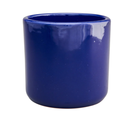 15" Glazed Deep Cylinder - Cobalt Blue
