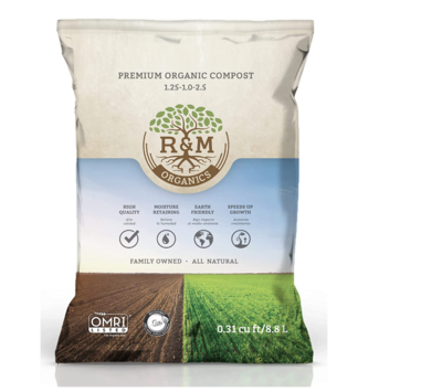 R&amp;M Organic Compost - 1.24cu