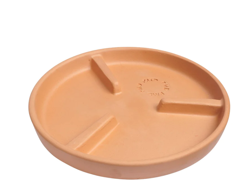 10&quot; Deep Rib Saucer - Clay
