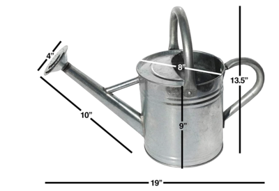 Gardener Select Watering Can - 7L (1.85G) - Galvanized