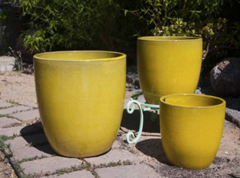 Milano Cone Planter (Lemon) - 18&quot;