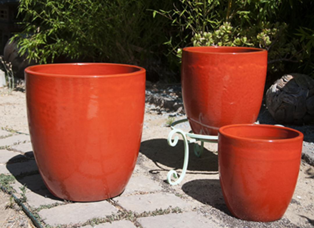 Milano Cone Planter (Mandarin) - 15&quot;
