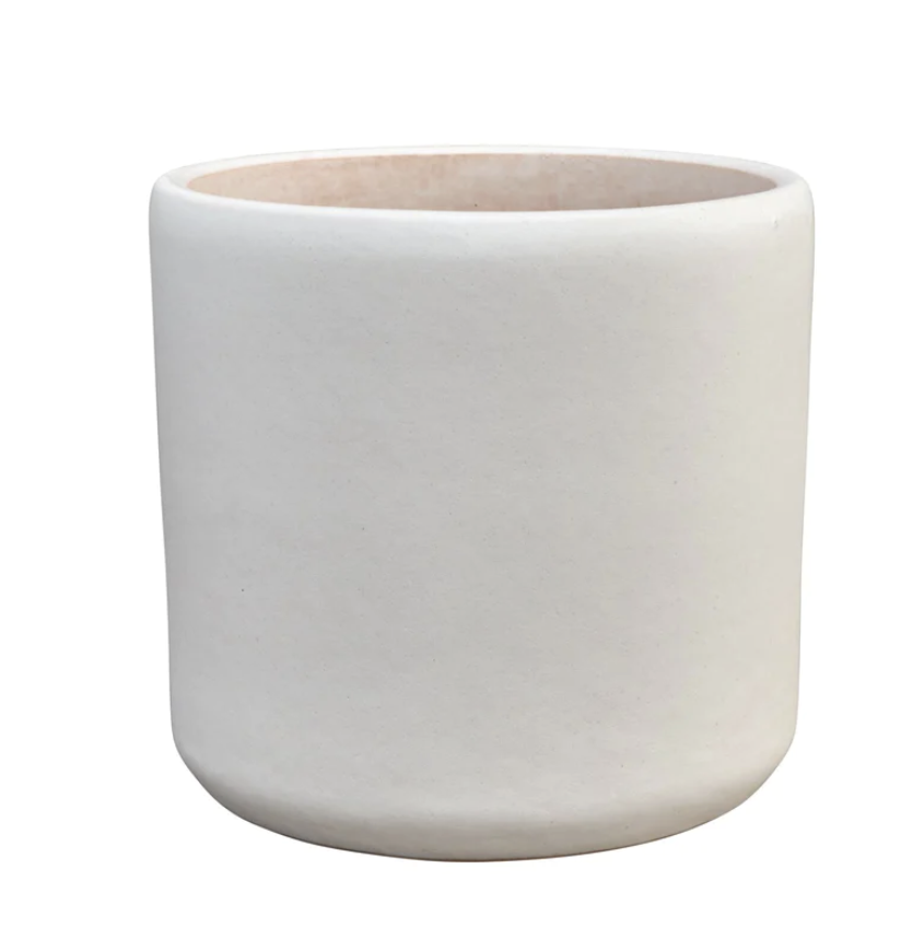 6&quot; Glazed Deep Cylinder - Matte White