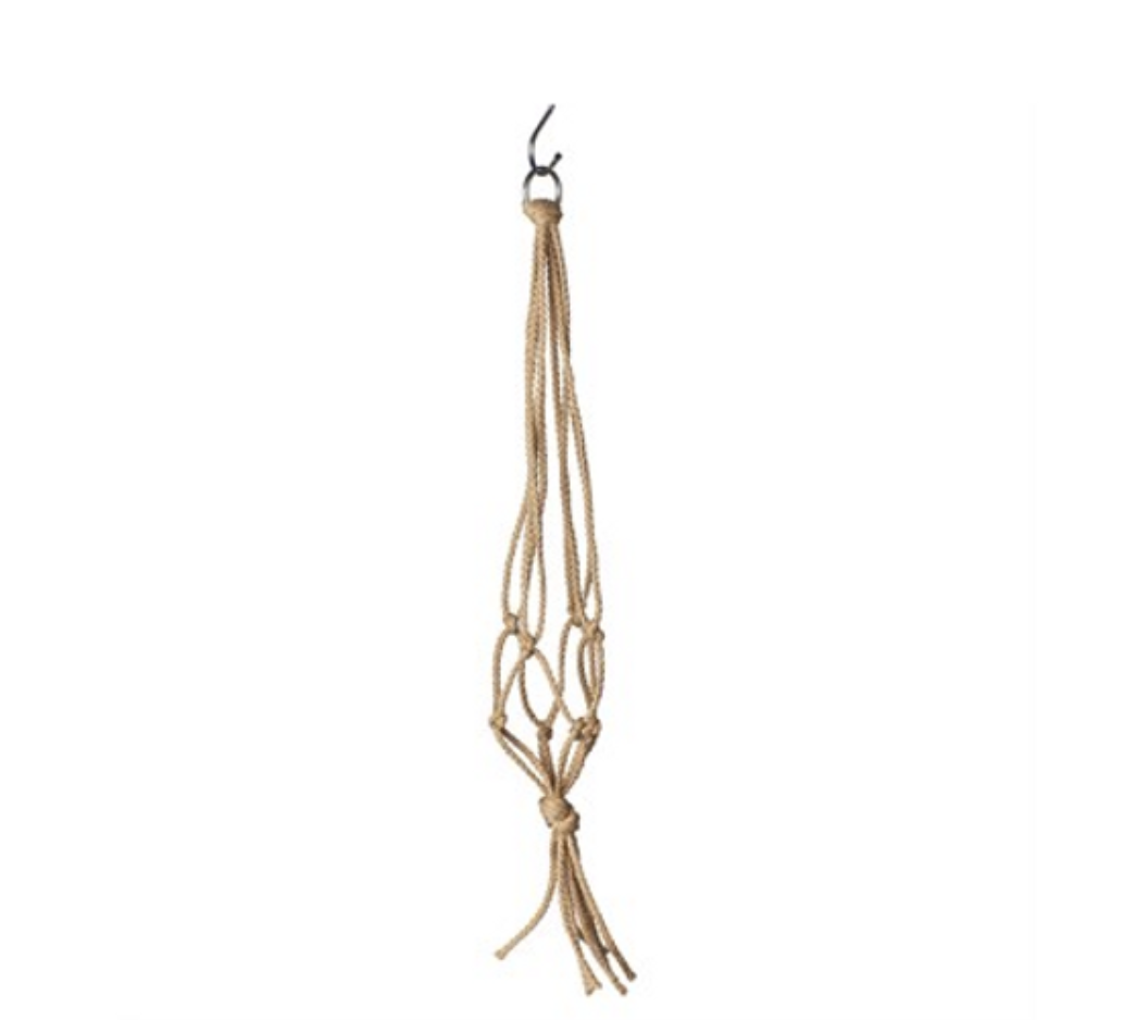 Primitive 18&quot; Tan Macrame Hanger