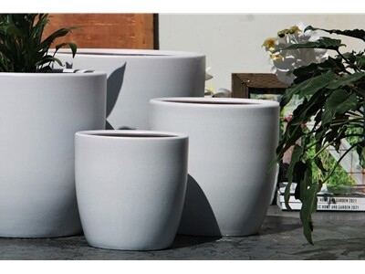 Fiddle Leaf Tree Planter - Cloud White - 19&quot;