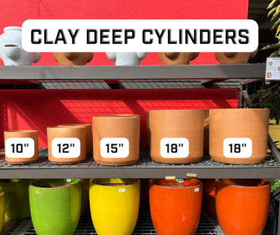 15&quot; Clay Deep Cylinder