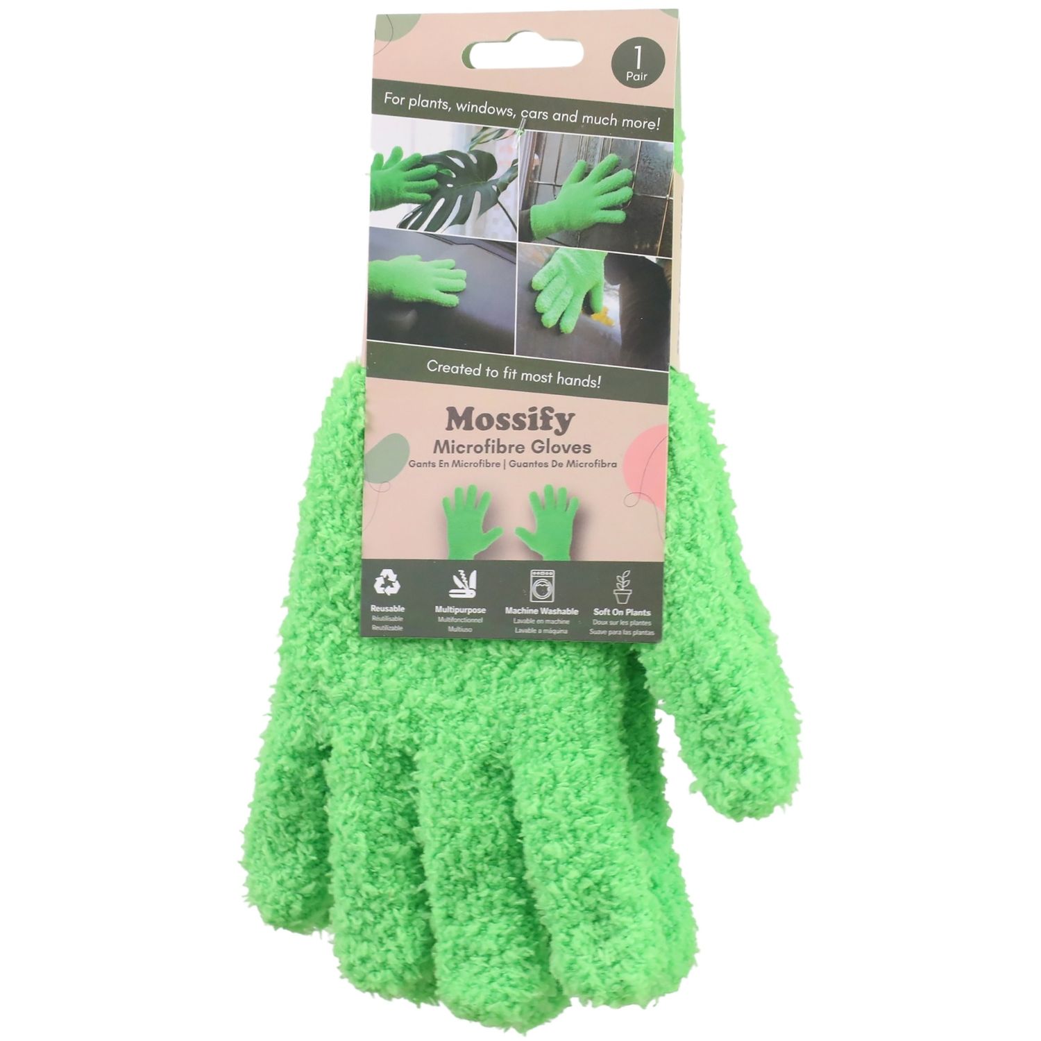 Mossify Microfiber Leaf Cleaning Gloves