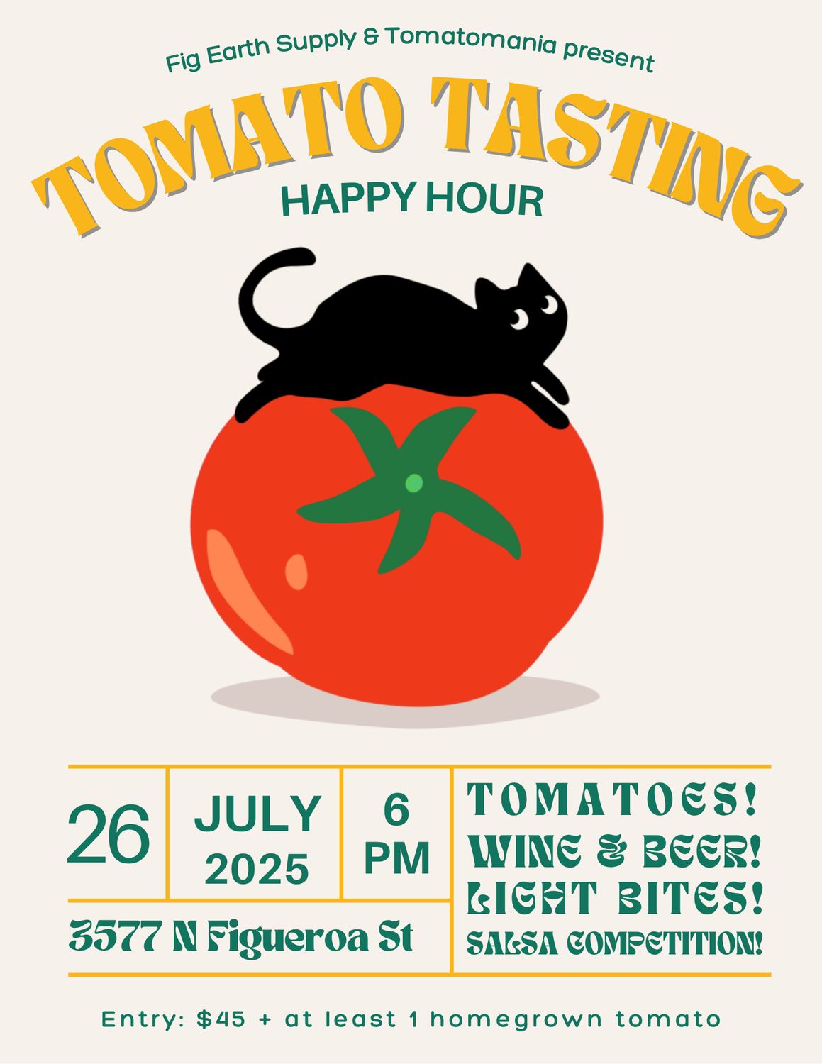 Tomato Tasting Happy Hour