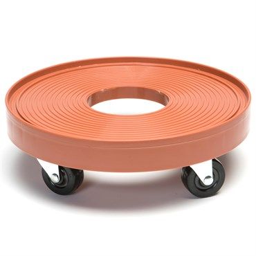 Devault Plant Dolly - 12&quot; (Terra Cotta with hole)