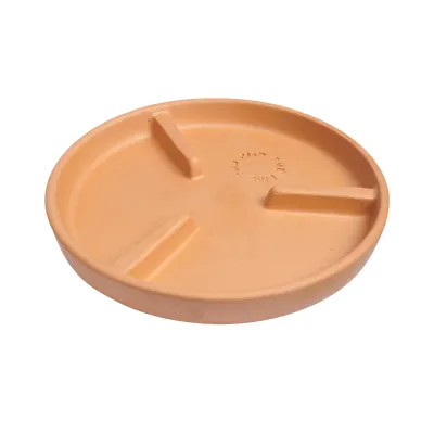 12" Deep Rib Saucer - Clay