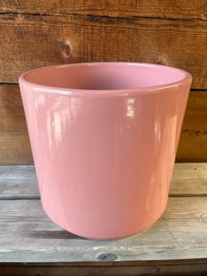 10" Glazed Deep Cylinder - Bubblegum Pink