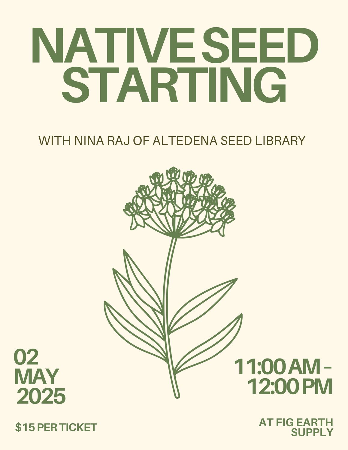 MAY 2 2026: Native Seed Starting with Nina Raj