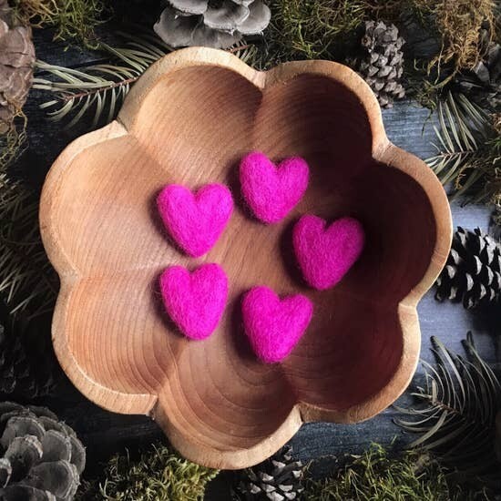 Felted Wool Hearts