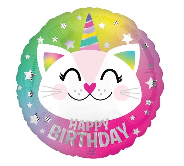 17&quot; Happy Birthday Caticorn Balloon