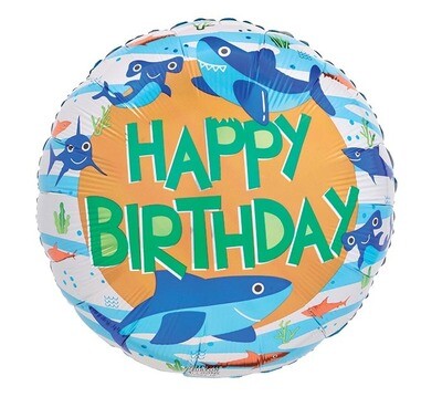 17&quot; Birthday Sharks