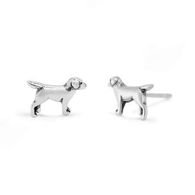 Boma Lab Dog Stud Earrings Sterling Silver