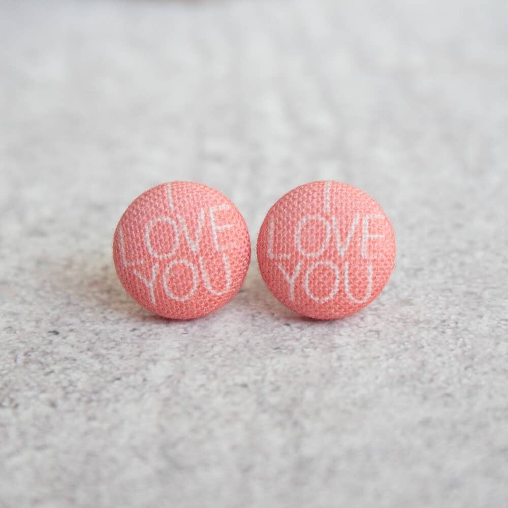 Love Button Earrings