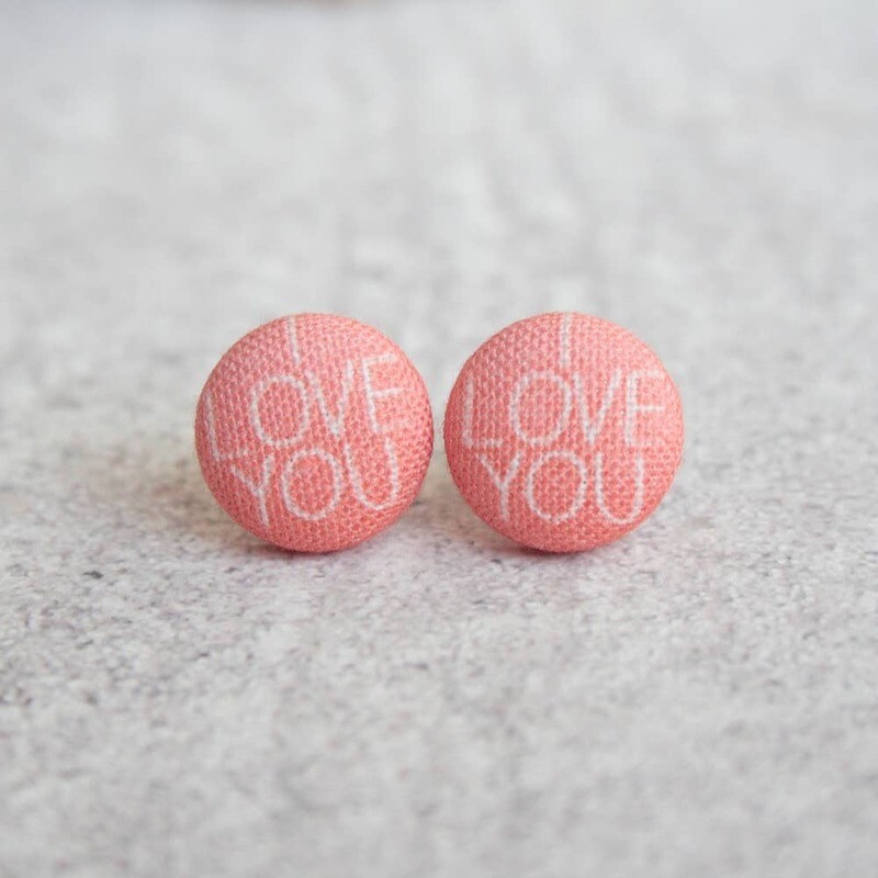 Love Button Earrings