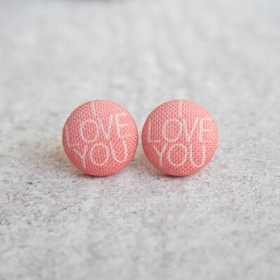 Love Button Earrings