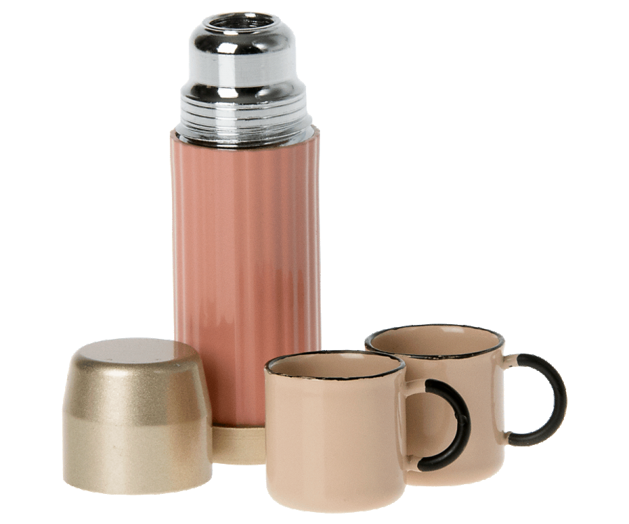 Maileg Thermos and cups - Soft coral