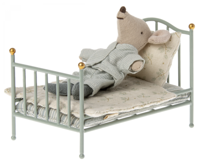Maileg Vintage bed, Mouse - Mint