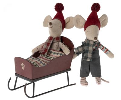 Maileg Sleigh, Mini- Red