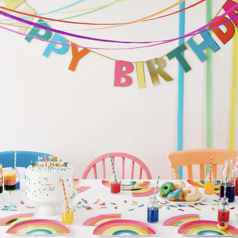 Rainbow Happy Birthday Garland 