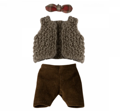 Maileg Vest, pants and butterfly for grandpa mouse