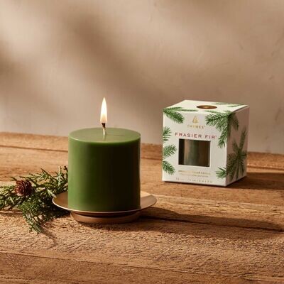 Frasier Fir Pillar Candle 3&quot; x 3&quot;