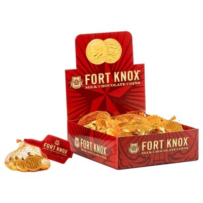 Fort Knox Milk Chocolate Gold Coins Mesh Bag