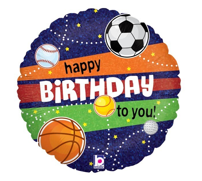 HBD 18&quot; Sports Birthday Balloon