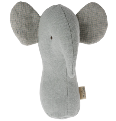Maileg Lullaby friends, Elephant rattle - Light dusty blue